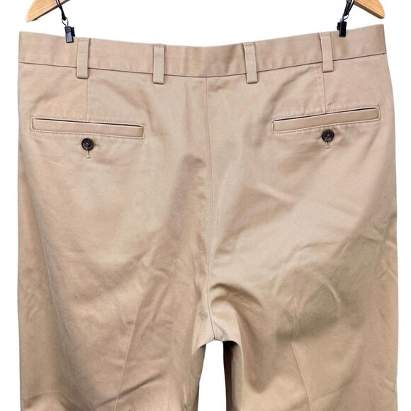 Brooks Brothers Pants Mens 36 x 29 Khaki Elliot Pleated Cuffed Advantage Chinos - Picture 5 of 16